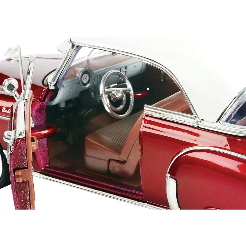 1950 Chevy Bel Air-Metallic Red w/ White Top 1:18 Scale Diecast Model Car by Motormax