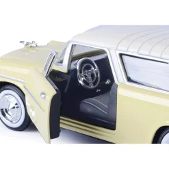 1955 Chevy Bel Air Nomad - Yellow 1:24 Scale Diecast Model Car by Motormax
