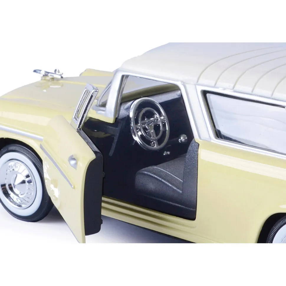 1955 Chevy Bel Air Nomad - Yellow 1:24 Scale Diecast Model Car by Motormax