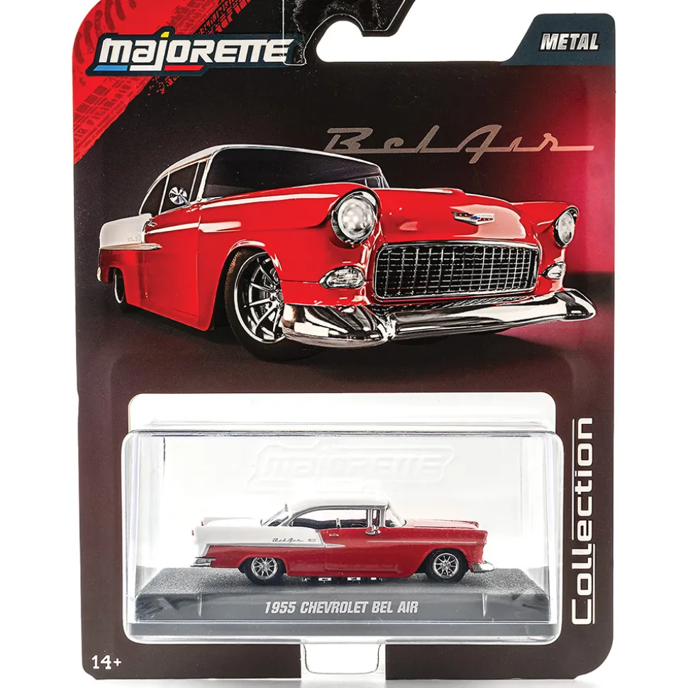 1955 Chevy Bel Air - Red 1:64 Scale Diecast Model Car by Majorette