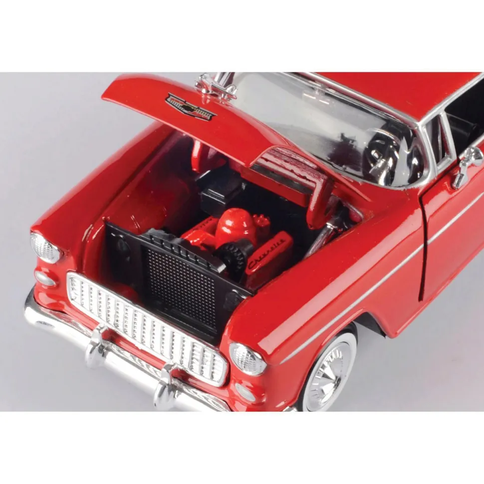 1955 Chevy Bel Air - Red 1:24 Scale 1:24 Scale Diecast Model Car by Motormax