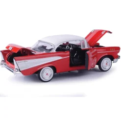 1957 Chevy Bel Air - Red 1:24 Scale 1:24 Scale Diecast Model Car by Motormax