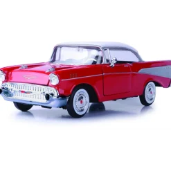 1957 Chevy Bel Air - Red 1:24 Scale 1:24 Scale Diecast Model Car by Motormax
