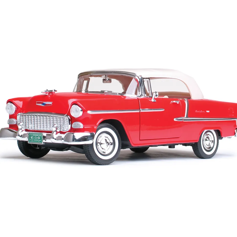 1955 Chevy Bel Air Soft Top Convertible 1:18 Scale Diecast Model by Motormax