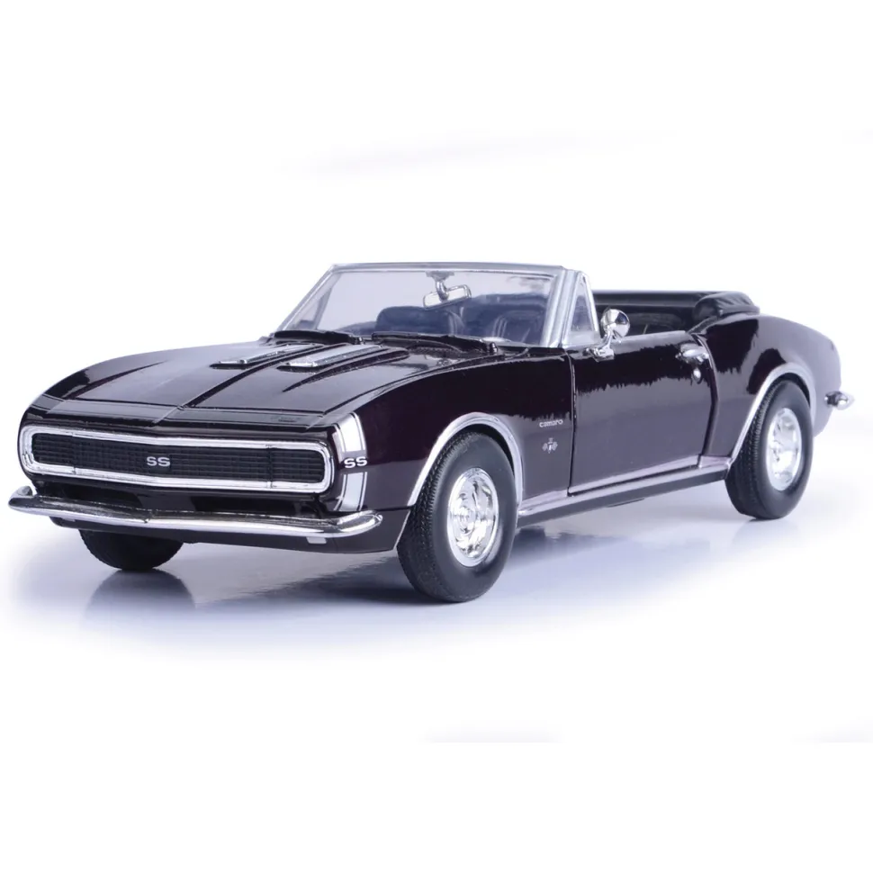 1967 Chevy Camaro SS Convertible - Burgundy 1:24 Scale Diecast Model Car by Motormax