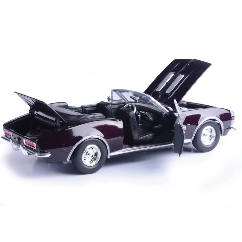 1967 Chevy Camaro SS Convertible - Burgundy 1:24 Scale Diecast Model Car by Motormax