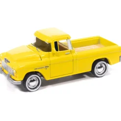 1955 Chevy Cameo Pickup - Lemon Yellow 1:64 Scale Diecast Model Truck by Johnny Lightning
