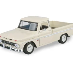 1966 Chevy C10 Fleetside Pickup-Cream 1:24 Scale Diecast Model Truck by Motormax