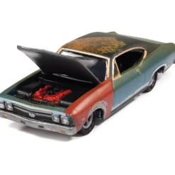 1968 Chevy Chevelle (Project in Progress) - Turquoise 1:64 Scale Diecast Model Car by Johnny Lightning