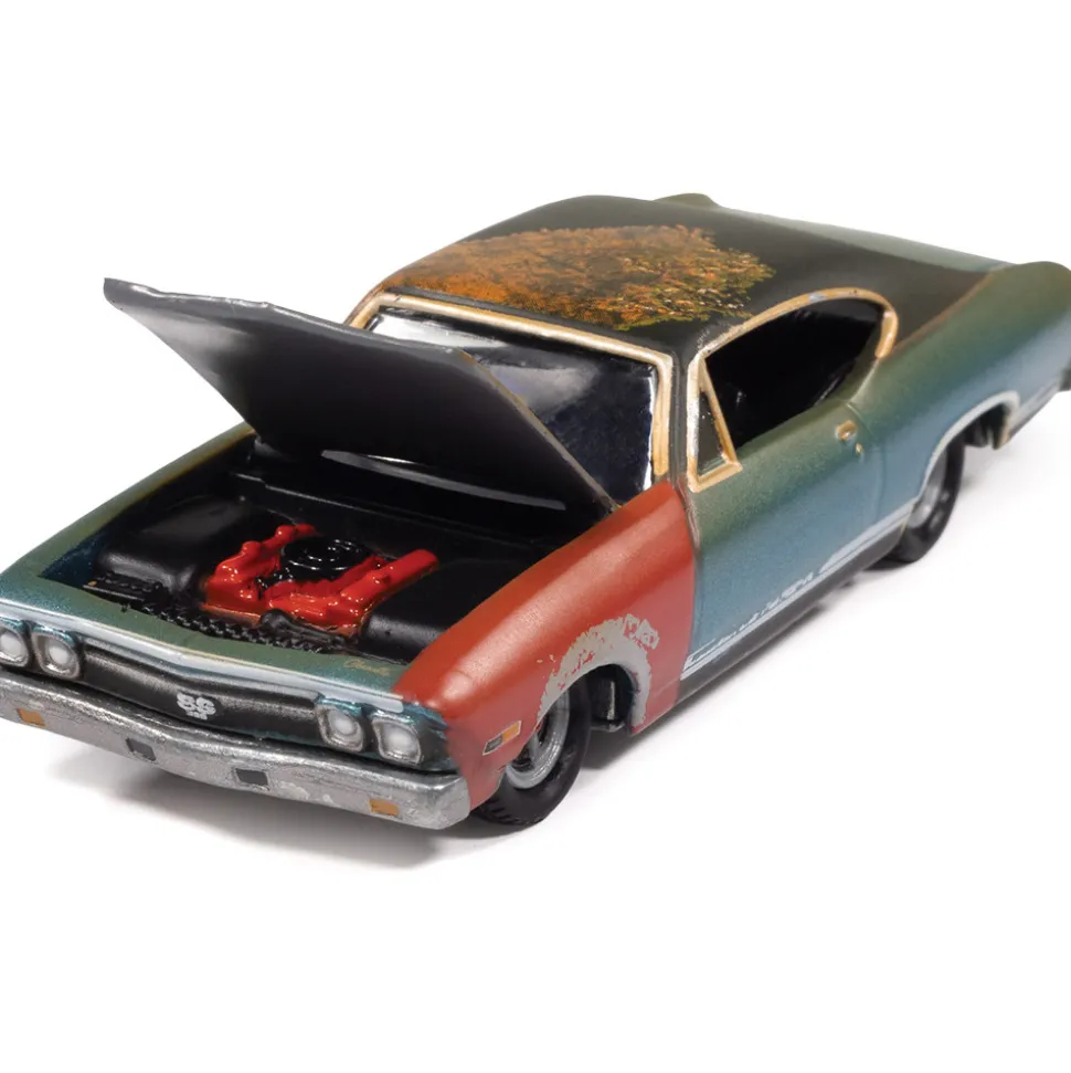 1968 Chevy Chevelle (Project in Progress) - Turquoise 1:64 Scale Diecast Model Car by Johnny Lightning