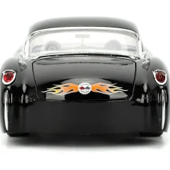 1957 Chevy Corvette - Black Flames 1:24 Scale Diecast Model Car by Jada Toys