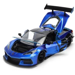 2020 Chevy Corvette C8 - LIBERTY WALK Blue 1:24 Scale Diecast Model Car by Jada Toys