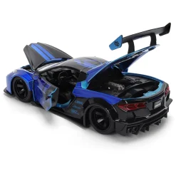 2020 Chevy Corvette C8 - LIBERTY WALK Blue 1:24 Scale Diecast Model Car by Jada Toys