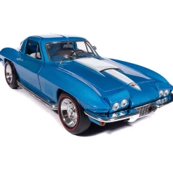 1967 Chevy Corvette Stingray - Light Metallic Blue 1:18 Scale Diecast Model Car by American Muscle - Ertl