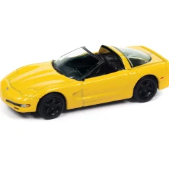 2003 Chevy Corvette 50th Anniversary - Millennium Yellow 1:64 Scale by Johnny Lightning