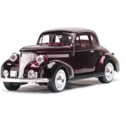 1939 Chevy Coupe - Burgundy 1:24 Scale Diecast Model by Motormax