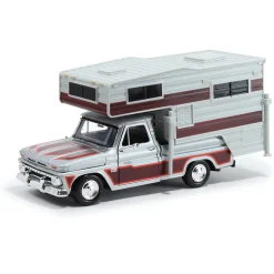 1966 Chevy C10 Pickup With Slide-In Camper 1:24 Scale by Motormax
