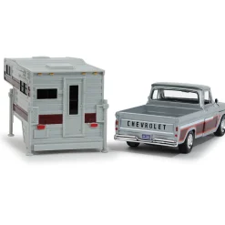 1966 Chevy C10 Pickup With Slide-In Camper 1:24 Scale by Motormax