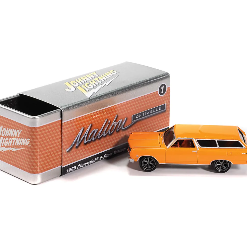 1965 Chevy 2-Door Wagon - Sunset Metallic 1:64 Scale Diecast Model Car by Johnny Lightning