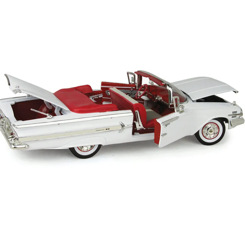 1960 Chevy Impala Convertible - White 1:18 Scale Diecast Model by Motormax