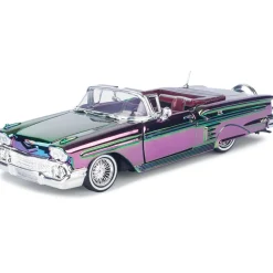 1958 Chevy Impala - Custom Wrap 1:24 Scale Diecast Model Car by Motormax