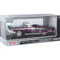 1958 Chevy Impala - Custom Wrap 1:24 Scale Diecast Model Car by Motormax
