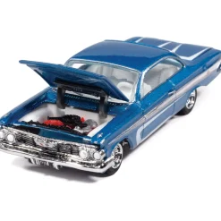 1961 Chevy Impala SS 409 (Scrapin') - Blue 1:64 Scale Diecast Model Car by Johnny Lightning
