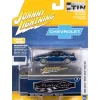 2002 Chevy Monte Carlo Pace Edition w/Tin - Superior Blue w/Silver Graphics 1:64 Scale Diecast Model Car by Johnny Lightning