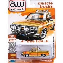 1981 Chevy Silverado Fleetside Lowered Hobby Exclusive 1:64 Scale Diecast Model Truck by Auto World