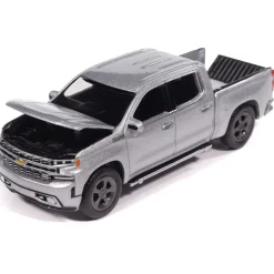 2019 Chevy Silverado High Country - Silver Ice 1:64 Scale Diecast Model Car by Auto World