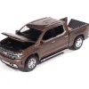 2019 Chevy Silverado High Country - Oakwood Metallic 1:64 Scale Diecast Model Car by Auto World