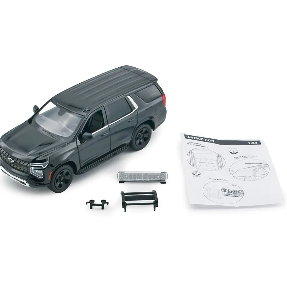 2025 Chevy Tahoe PPV Builder Kit - Black 1:24 Scale Diecast Model Truck by Motormax