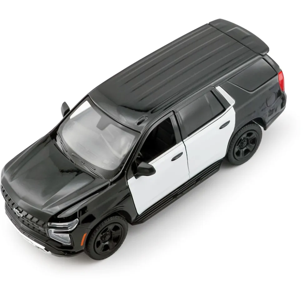 2025 Chevy Tahoe PPV Builder Kit - Black & White 1:24 Scale Diecast Model Truck by Motormax