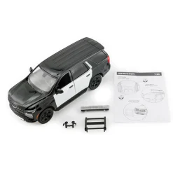2025 Chevy Tahoe PPV Builder Kit - Black & White 1:24 Scale Diecast Model Truck by Motormax