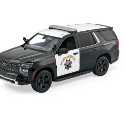 2025 Chevy Tahoe PPV - CHP - Black & White 1:24 Scale Diecast Model Truck by Motormax