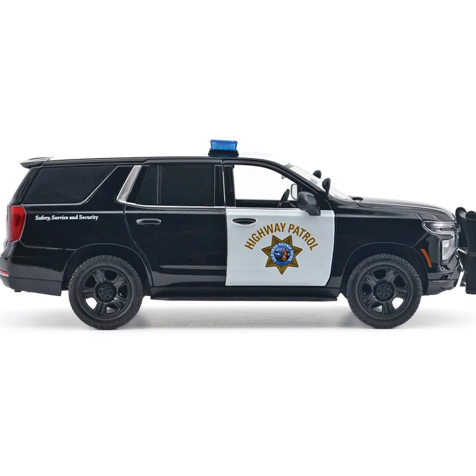 2025 Chevy Tahoe PPV CHP - Light & Sound 1:24 Scale Diecast Model Truck by Motormax