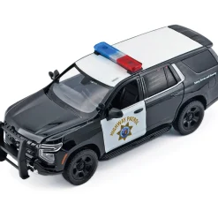 2025 Chevy Tahoe PPV CHP - Light & Sound 1:24 Scale Diecast Model Truck by Motormax