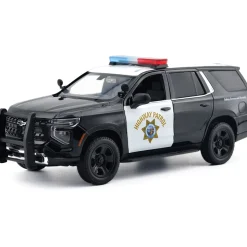 2025 Chevy Tahoe PPV CHP - Light & Sound 1:24 Scale Diecast Model Truck by Motormax