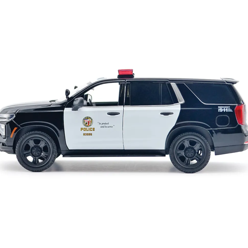 2025 Chevy Tahoe PPV LAPD - Light & Sound 1:24 Scale Diecast Model Truck by Motormax