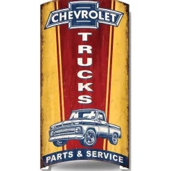 Chevy Trucks Rolled 3D Metal Sign Metal Sign by Desperate Enterprises