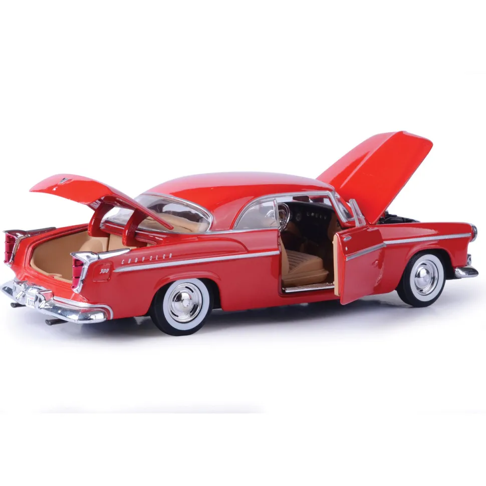 1955 Chrysler C300 - Red 1:24 Scale Diecast Model Car by Motormax