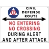 Civil Defense Route Metal Sign AMIC888 Heavy Duty Steel by Vintage Sign Co.