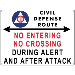 Civil Defense Route Metal Sign AMIC888 Heavy Duty Steel by Vintage Sign Co.