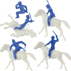 Civil War Cavalry 16pc Powder Blue Plastic Figure Playset BMC TOYS (67147) 1:32 scale Plastic by BMC Toys