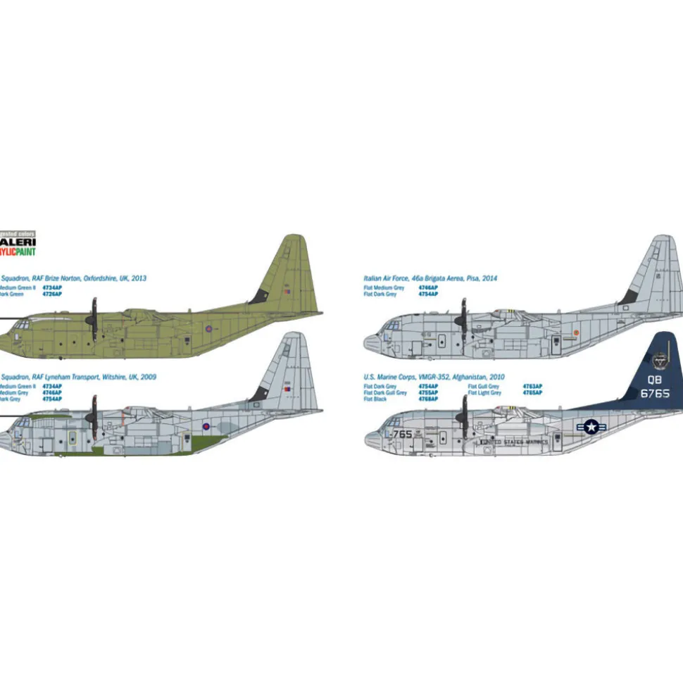 C-130J C5 Hercules 1/48 Kit 1:48 Scale Plastic Model Kit by Italeri