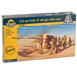 8.8 Cm. Flak 37 AA Gun With Crew 1/72 Kit 1:72 Scale Plastic Model Kit by Italeri