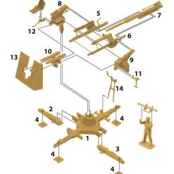 8.8 Cm. Flak 37 AA Gun With Crew 1/72 Kit 1:72 Scale Plastic Model Kit by Italeri
