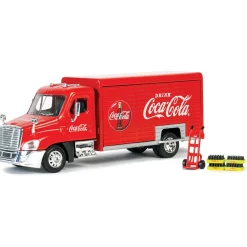 Coca-Cola Delivery Truck with Hand Truck & Soda Cases 1:50 Scale Diecast Model by Motor City Classics