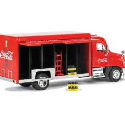 Coca-Cola Delivery Truck with Hand Truck & Soda Cases 1:50 Scale Diecast Model by Motor City Classics