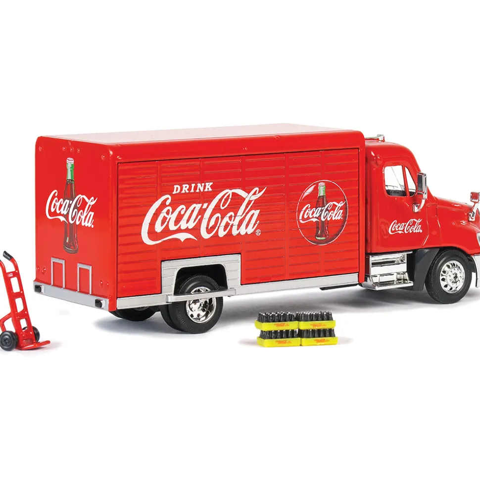 Coca-Cola Delivery Truck with Hand Truck & Soda Cases 1:50 Scale Diecast Model by Motor City Classics